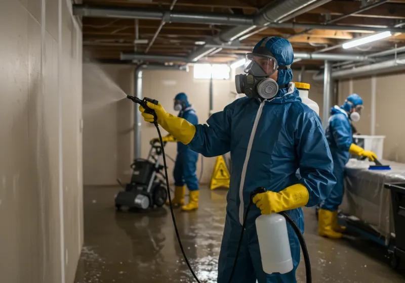 Basement Sanitization and Antimicrobial Treatment process in Baylor County, TX